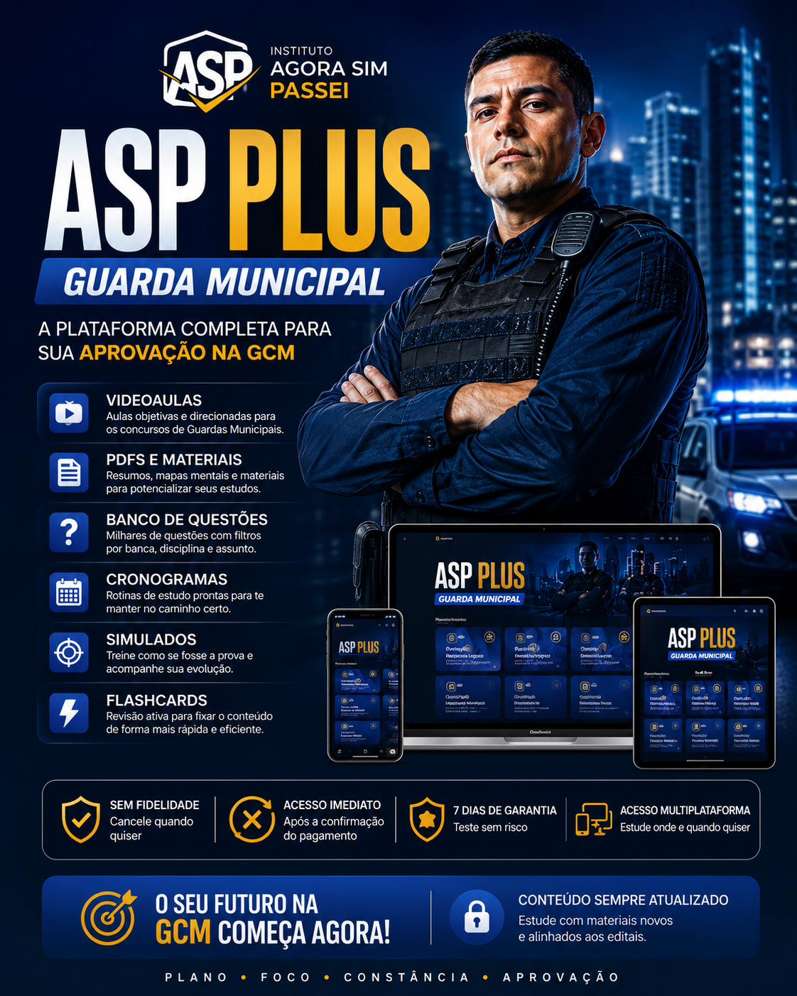 ASP Plus — Plataforma para aprovação na Guarda Municipal