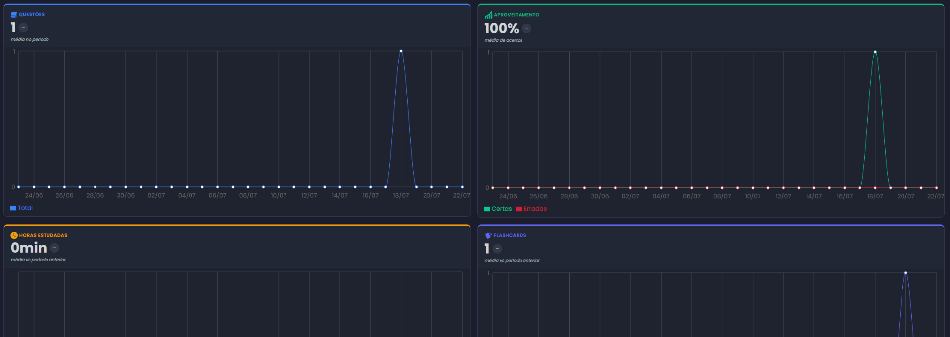 Dashboard organizado
